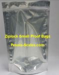 100 Bulk Smell Proof Bag Clear Front and Foil Back Ziplock 1 Kilogram
